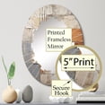 thumbnail image 3 of Designart "Abstract painting I" Abstract Round Wall Mirror - Modern Oval Printed Decorative Oversized Mirror - Multiple Color Options, 3 of 4