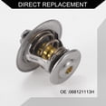 thumbnail image 4 of Termostatos de refrigerante del motor Unique Bargains para Volkswagen Golf 1.6L 1985-1988 No.068121113H tono plateado, 4 of 6