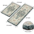 thumbnail image 5 of Cushioned Kitchen Floor Mats Set of 2, Non Slip Kitchen Rugs, Teal Anti-Fatigue Kitchen Mat Waterproof, Ergonomic Memory Foam Standing Mat for Bar,Office,Desk,Laundry, 5 of 6