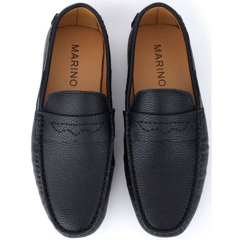 Mio Marino Men's Casually Suave Leather Penny Loafers 