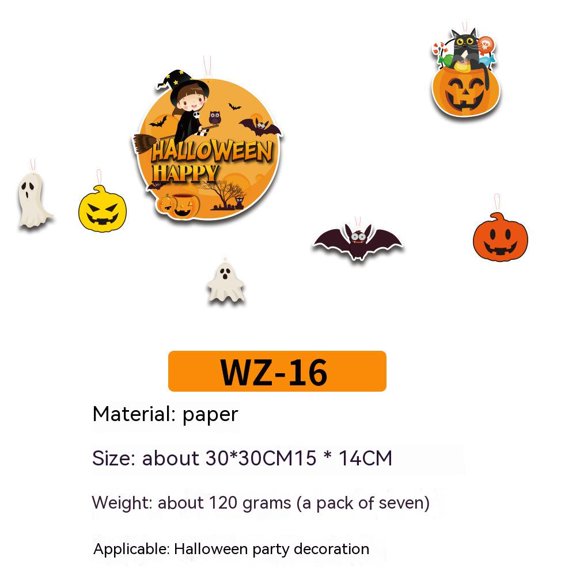 Halloween Decoration Paper Pendant KTV Bar Halloween Decoration Pendant Supplies Venue Layout A