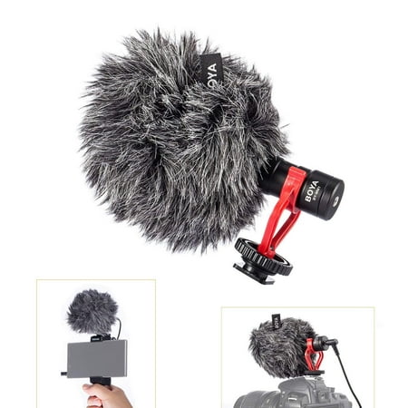 BOYA BY MM1 Universal On Camera Cardiod Microphone Mic Shotgun for iPhone 7 Samsung S7 Smartphone DSLR