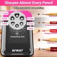 thumbnail image 2 of Heavy Duty Electric Pencil Sharpener, 6 Holes, Auto Stop Pencil Sharpeners Plug in, Classroom Pencil Sharpener for 6-11mm Pencils, Super Fast, Save Pencils, Teacher Must Have, PSX1, 2 of 12