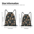 thumbnail image 2 of Xecao Cigar Pattern Sports Drawstring Backpack - String Swim Gym Bag with Wet Proof Pocket for Women&Men-Small, 2 of 6