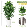 thumbnail image 4 of Árbol de dracaena artificial PUUKU de 150 cm con maceta blanca para interiores, 4 of 7