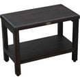 thumbnail image 1 of Compact Rectangular Teak Shower / Outdoor Bench in Brown Finish, 1 of 4