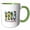 Green/White, variant on 3drose, Wisconsin State. Usa. Local Aspects. Beauty Gift, Classy Art Souvenir, 15oz Mug