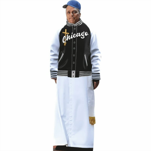 H48844 Pope Leo XIV Chicago Baseball Jacket Cardboard Cutout Standee Standup