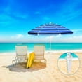 thumbnail image 4 of Gymax 7.2ft Beach Umbrella Outdoor Patio Garden w/ Carrying Bag Sand Anchor Navy Blue, 4 of 10