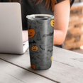 thumbnail image 4 of 20oz Tumblers Vintage Halloween Elements Pattern Stainless Steel Vacuum Insulated Double Wall Travel Tumbler Cups Mug with Lid and Straw,Cleaning Brush for Cold & Hot Drinks, 4 of 7