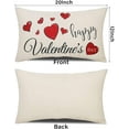 thumbnail image 2 of Valentines Day Pillow Covers 12x20, Happy Valentines Day Throw Pillow Covers Love Heart Throw Pillow Covers Hello Love Pillow Covers Farmhouse Decorative Pillow Covers for Sofa Couch Bedroom, 2 of 6