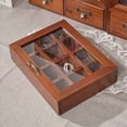 thumbnail image 4 of 2X Soporte de Madera para Bolsas de Té, 12 Rejillas, Paquetes de Azúcar, Bolsas de , Estuche de Almacenamiento, Cajas para Bolsas de Café Instantáneo con Tapa Transparente, 4 of 4