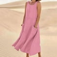thumbnail image 2 of FAIWAD Robe Longue Sans Manches pour Femmes Tendance 2024 Robe Bohème Décontractée Ample Confortable Robe Débardeur de Plage, 2 of 5