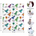 thumbnail image 4 of White Dinosaurs Trees Text Pattern Blanket,Comfortable Soft Flannel Throw Blanket,All Season,Warm Lightweight Blankets for Sofa Bed Couch Living Room Chair,30"x40", 4 of 4