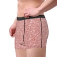 thumbnail image 4 of Balery Rose Gold Pink Glitter Men's Boxer Briefs, Soft and Breathable Cotton Underwear with nylon Waistband-X-Large, 4 of 9