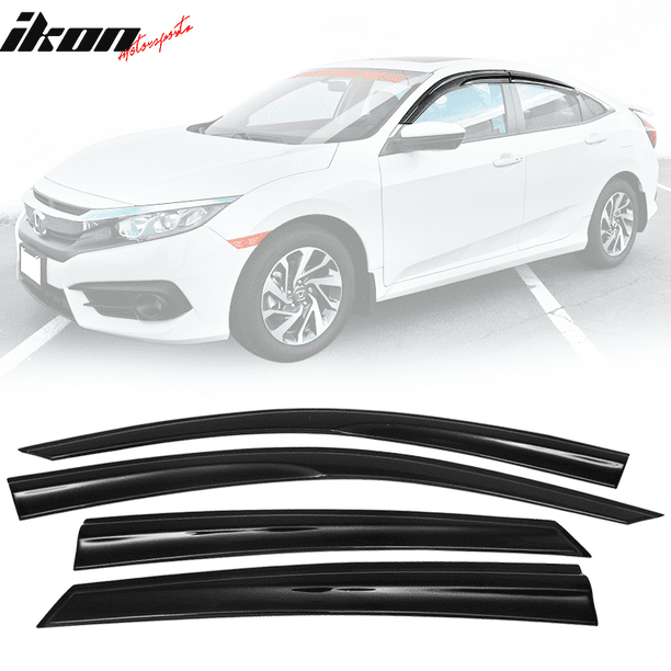 Compatible with 1620 Honda Civic Sedan MU Style Acrylic Window Visors