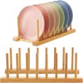 thumbnail image 1 of Compact Size Bamboo Cutting Board Organizer, Natural Bamboo Dish Drying Rack for Efficient Space Management, 1 of 7