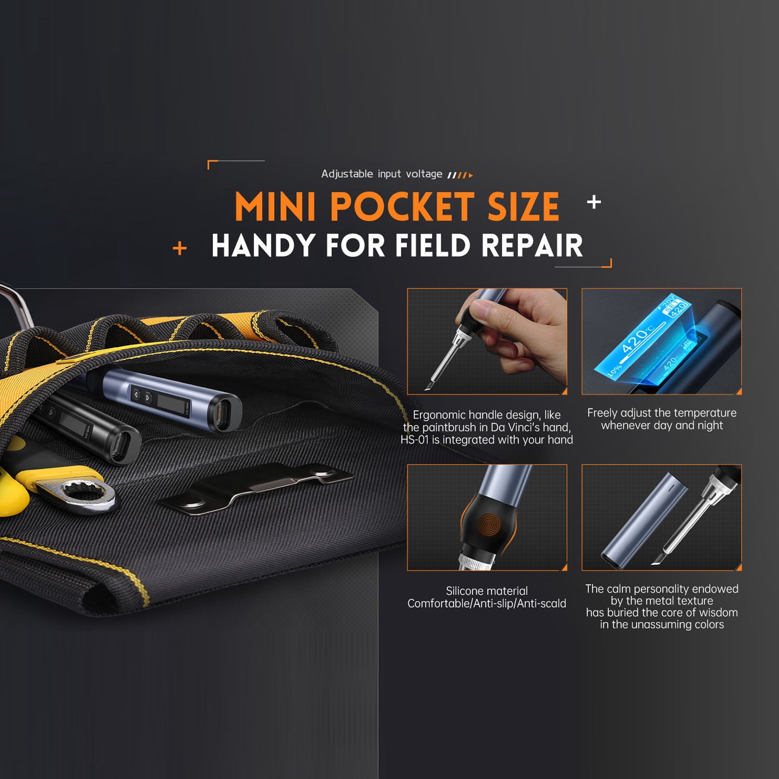 Soldering Iron Kit, 96W Digital Soldering  With  Temperature, 6 Extra Iron Tips & Soldering Iron Stand, Fast Heating Portable Soldering Welding Iron Kit, 180℉ To 780℉