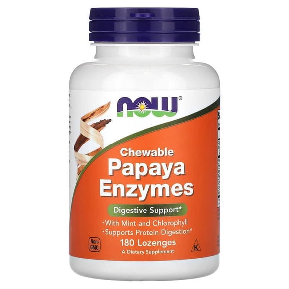 NOW Foods - Chewable Papaya Enzymes, 180 Lozenges