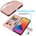 thumbnail image 6 of Takfox For Apple iPhone 14/14 Pro/14 Plus/14 Pro Max Wallet Case, With RFID Blocking Leather Credit Card Holder Slots Flip Folio Cover,Pink, 6 of 7