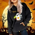 thumbnail image 2 of LIIPEE Girls Boys Hoodies Fall Winter Casual Halloween Long Sleeve Cartoon Pumpkin Graphic Printed Pullover Hooded Sweatshirt With Pocket Toddler Sweet School Outdoor Hoodie,Black,4-5 Years, 2 of 4