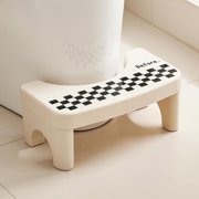 Detachable Squat Toilet Stool, Sturdy PP Plastic Bathroom Foot Stool with Non-Slip Grid Base, Compact Portable Travel Potty Step Stool 16.2 x 9.1 x 6.7 Inches, Ideal Holiday Gift for Family