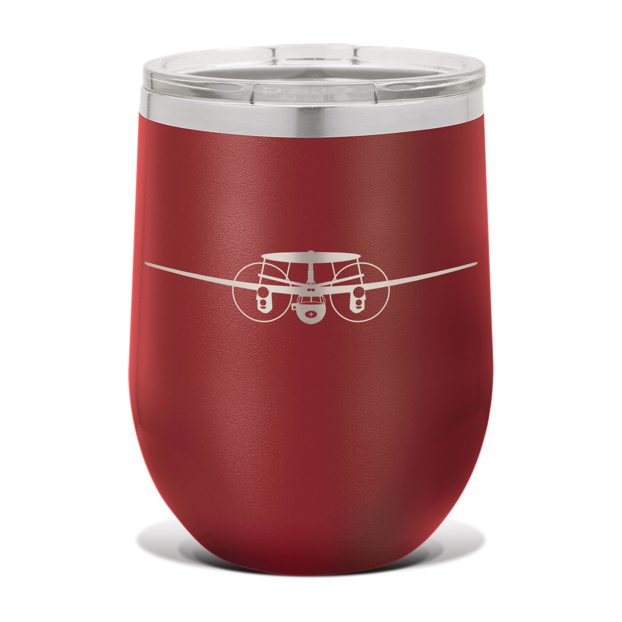 E2 Hawkeye Wine Tumbler 12 oz Laser Engraved Polar Camel