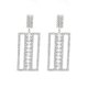 thumbnail image 3 of 925 silver needle zircon geometric square earrings for women high-end silver, 3 of 3