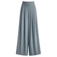 thumbnail image 2 of Women's High Waisted Yoga Pants With Side Pockets Stretchy Knit Straight Leg Trousers For Pilates Fitness Training, 2 of 9