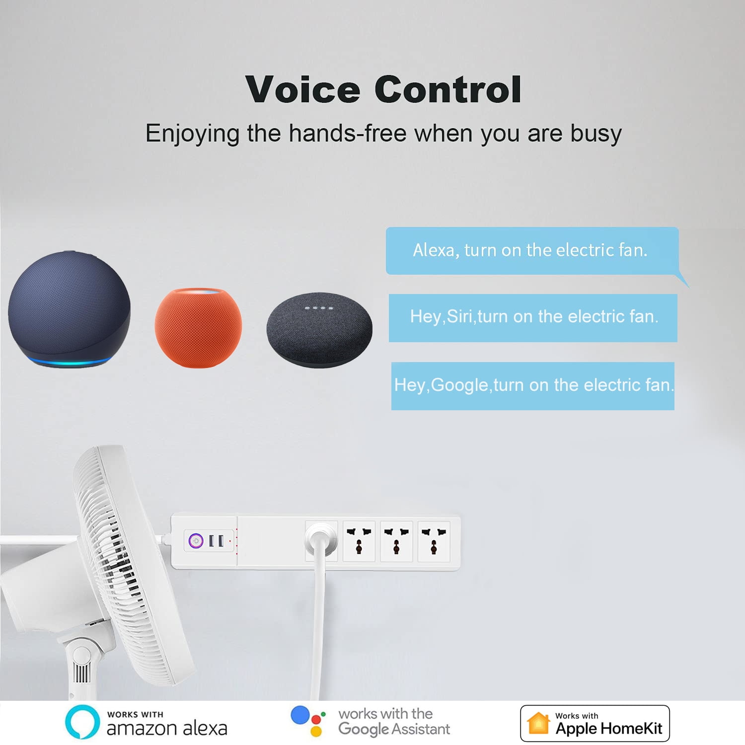Matter 16A Universal Smart Power Strip WiFi Plug Multiple Outlet Surge Protector 4 AC Outlets,2 USB Port, Compatible Work with Apple Homekit,Amazon Alexa, Google Home,Only supports 2.4GHz WiFi