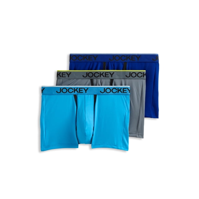 Jockey Boxeur-Brief pour Hommes en Microfibre avec Pochette Anti-Frottement de 3 Po - Lot de 3