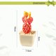 thumbnail image 2 of Planta tropical bonsai macetas cuadradas de plástico adornos creativos plantas de simulación flores falsas, 2 of 5