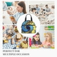 thumbnail image 2 of DouZhe Lunch Bags for Women and Men, Gold Fractal Vortex Prints Reusable Portable Insulated Cooler Waterproof Lunch Tote Bag for Travel Work School Picnic, 2 of 7