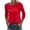 Red, variant on Dellytop Women O-Neck 3/4 Sleeve Solid Casual Basic T Shirt
