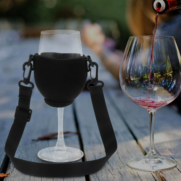 OUNONA 4 pcs Wine Glass Lanyard Neoprene Wine Glass Sleeve Cup Carrier  Drinks Holder Necklace with Adjustable Neck Strap for Birthday Wedding  Party - Walmart.com