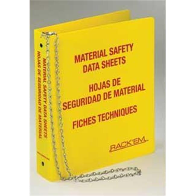 RackEm Racks 3010 Trilingual MSDS Binder 3 in. Ring - Holds 600 sheets