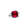 thumbnail image 1 of Anillo para Mujer con Cristal Fino Swarovski en forma de Cuadrado–  Bañado en Rodio– Anillo Elegante y Brillante-Aretes de Mujer de Moda, Joyería para Mujer de Moda– Regalo especial Ortiz Espinosa Temporada, 1 of 2