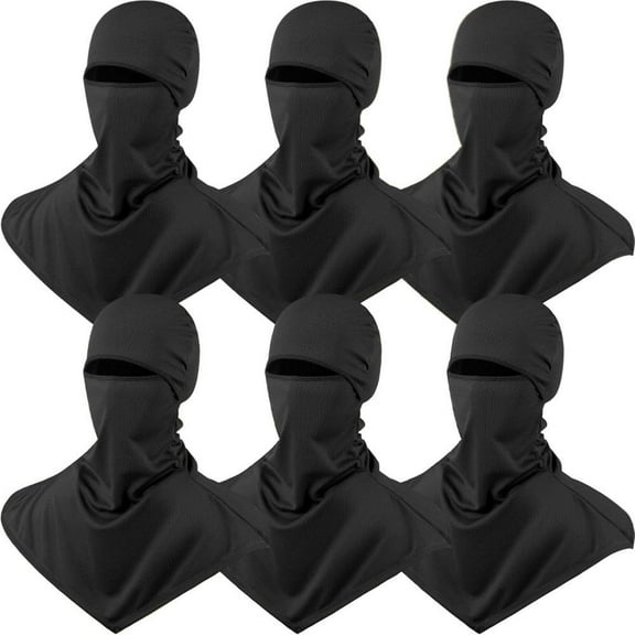 6Pcs Ski Mask for Men Women, black Balaclava Face Cover, Shiesty Mask UV Protector Lightweight for Motorcycle Snowboard - Home Improvement