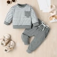 thumbnail image 3 of Ketyyh-chn99 Baby Girl Clothes Fall Newborn Outfit Baby Girl Going Home Outfit Ruffle Ribbed Romper Top Floral Pants Set Cute Summer Clothes Grey,2-3 Years, 3 of 5