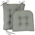 thumbnail image 2 of Klear Vu Omega Cojín Antideslizante Para Mecedora Ensamblado En Ee. Uu. Diseño Grueso Con Mechones Incluye Almohadilla Para El Asiento Y Almohada Para El Respaldo Con Lazos 17 X 17 Pulgadas Juego De 2, 2 of 5