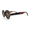 thumbnail image 5 of Hipster Round Circle Lens Octagon Plastic Hustler Sunglasses Tortoise - Brown, 5 of 7