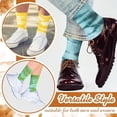 thumbnail image 7 of CHENjy Funky Socks, 1 pair Tie Dye Mid Calf Socks for Women, Bamboo Soft Blend Hip Hop Skateboarding Socks, Breathable Fall Winter Street Style Casual Daily Wear, 7 of 7