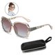 thumbnail image 2 of 1 Pcs Polarized Square Sunglasses Sparkling Composite Shiny Frame And Square Glasses Case, 2 of 5