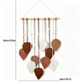 thumbnail image 7 of 10 Leaves Cotton Rope Tassel Tapestry, Boho Chic Aesthetic Wall Hanging Decor, Hand Woven Bohemian Wall Art Ornament for Home Indoor Decoration(Green), 7 of 7