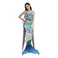 thumbnail image 2 of Swimsuits for Women Fish Tail Design 3 Piece Mermaid Performance Ruffled Top Light Green Women's Swimwear S, 2 of 3