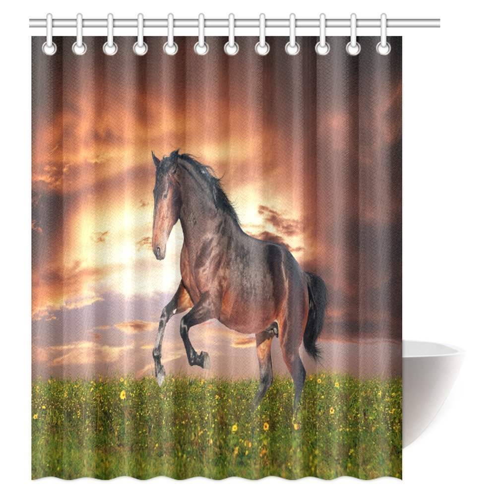 Pop Beautiful Horse Shower Curtain Bathroom Decor Masculine