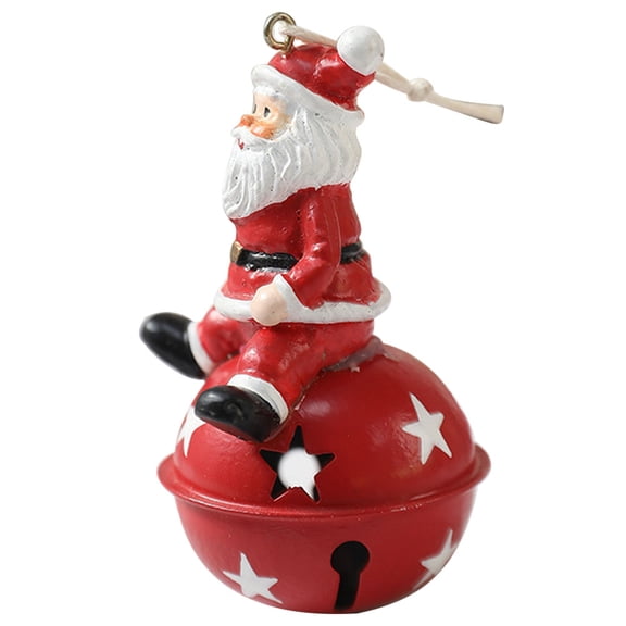 Tineasur Jingle Bell Door Hanger Bell Ornament Red Iron Christmas Theme 1Pack