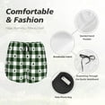 thumbnail image 5 of Disketp Green White Christmas Tree Lumberjack Plaid Print Women's Shorts Workout Shorts for Athletic Gym Running Shorts with Phone Pockets, 5 of 8