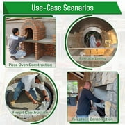 Castable Refractory Cement high Temp- 2822F Rated - 4 LBS - 45% Alumina | Furnace Cement, High Temperature Fireplace Cement Refractory