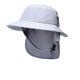 thumbnail image 1 of Sombrero chal extraíble con correa de hebilla, sombrero unisex portátil y transpirable para playa y viajes, color gris claro, 1 of 4